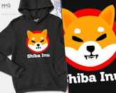 Shiba Inu Logo Hoodie Cryptocurrency SHIB Funny Dog Coin, Crypto Shiba Inu Gifts Funny Meme Crypto Investor, Unisex adult Hoody